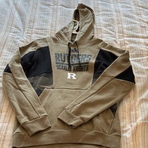 Adidas Olive and Black Rutgers Hoodie